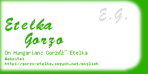 etelka gorzo business card